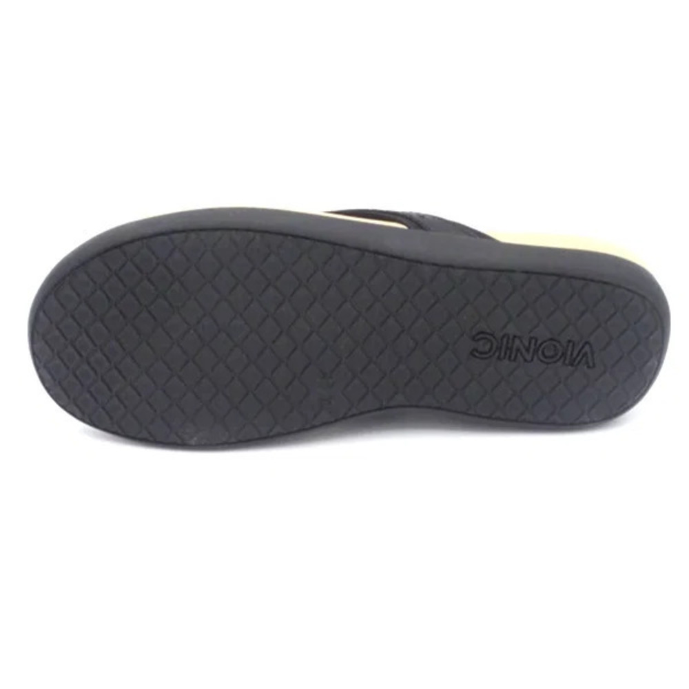 Vionic Leather Thong Sandals Tide Sally Black - Medium - Picture 4 of 5